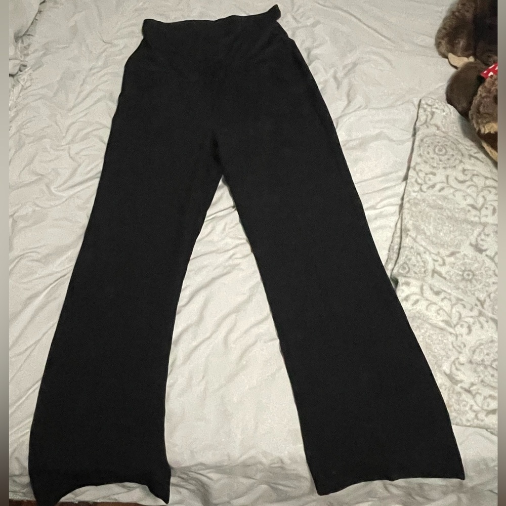 Times two maternity pants flare legged.
